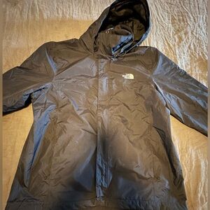 Black The North Face Rain Jacket size XXL